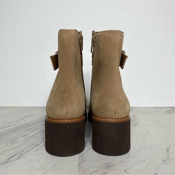 New! Naturalizer Dasha Tan Suede Bootie 9 1/2 - Picture 3 of 14